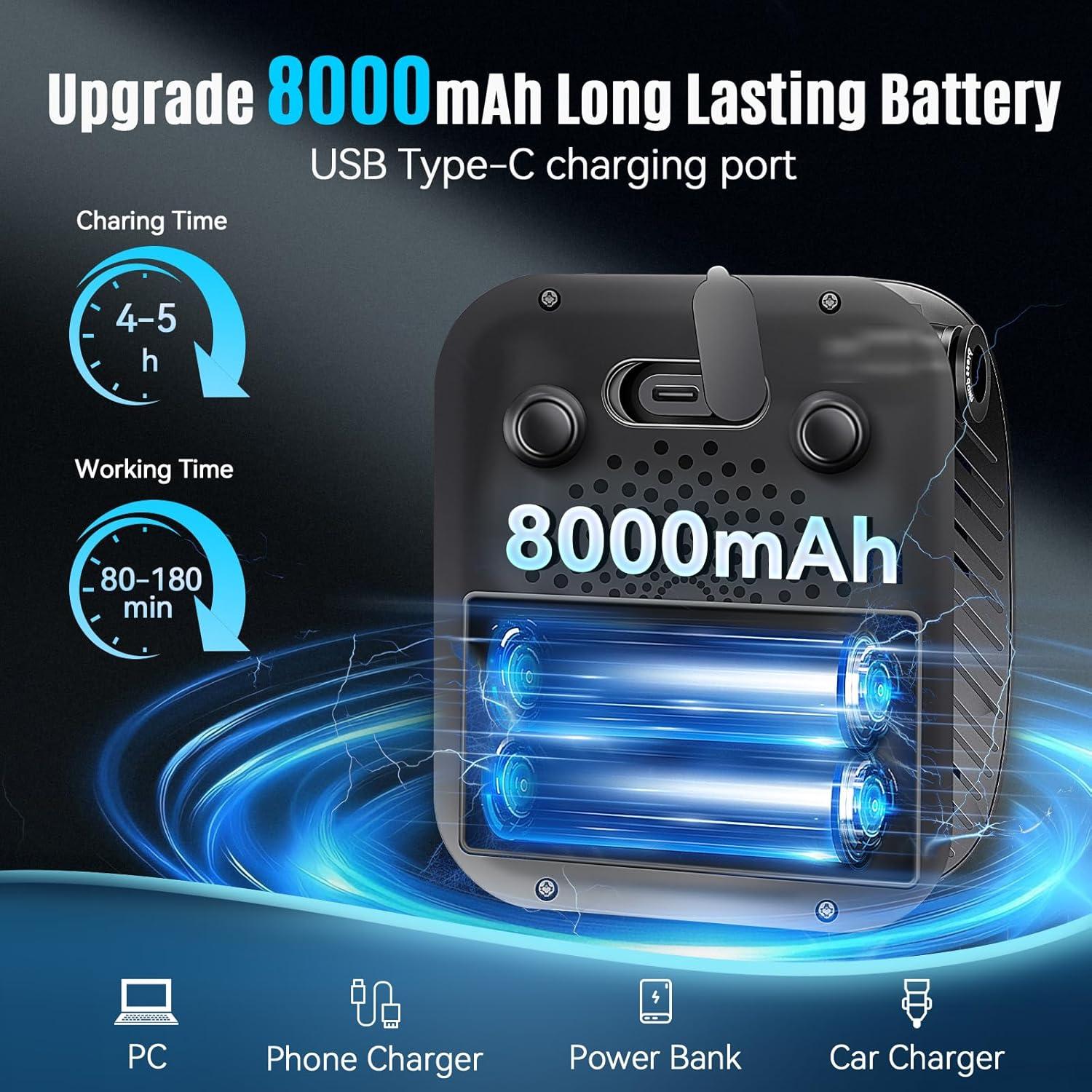 Ducha Portátil Thallike con Calentador 1500W y Batería 8000mAh