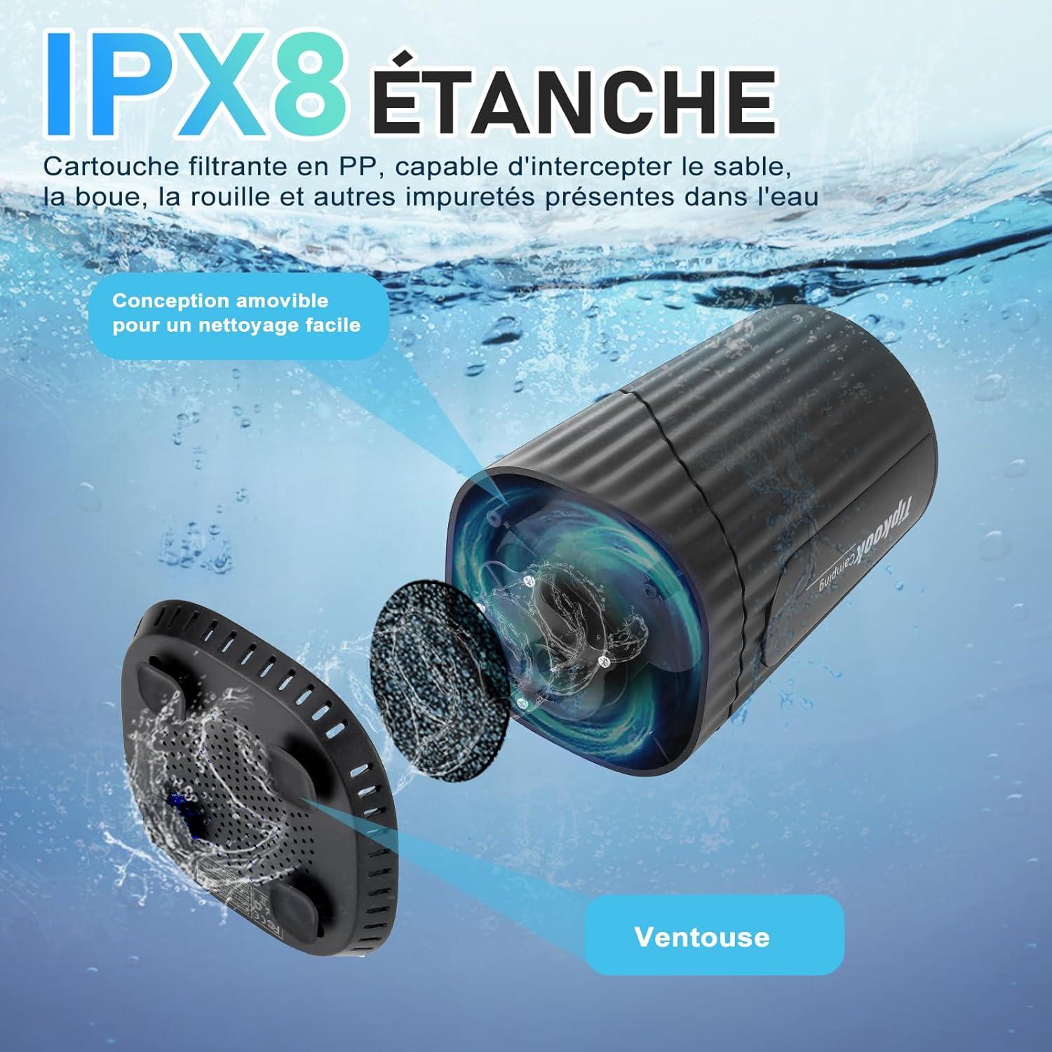 Ducha portátil recargable 10000mAh IPX8 - Bomba de camping