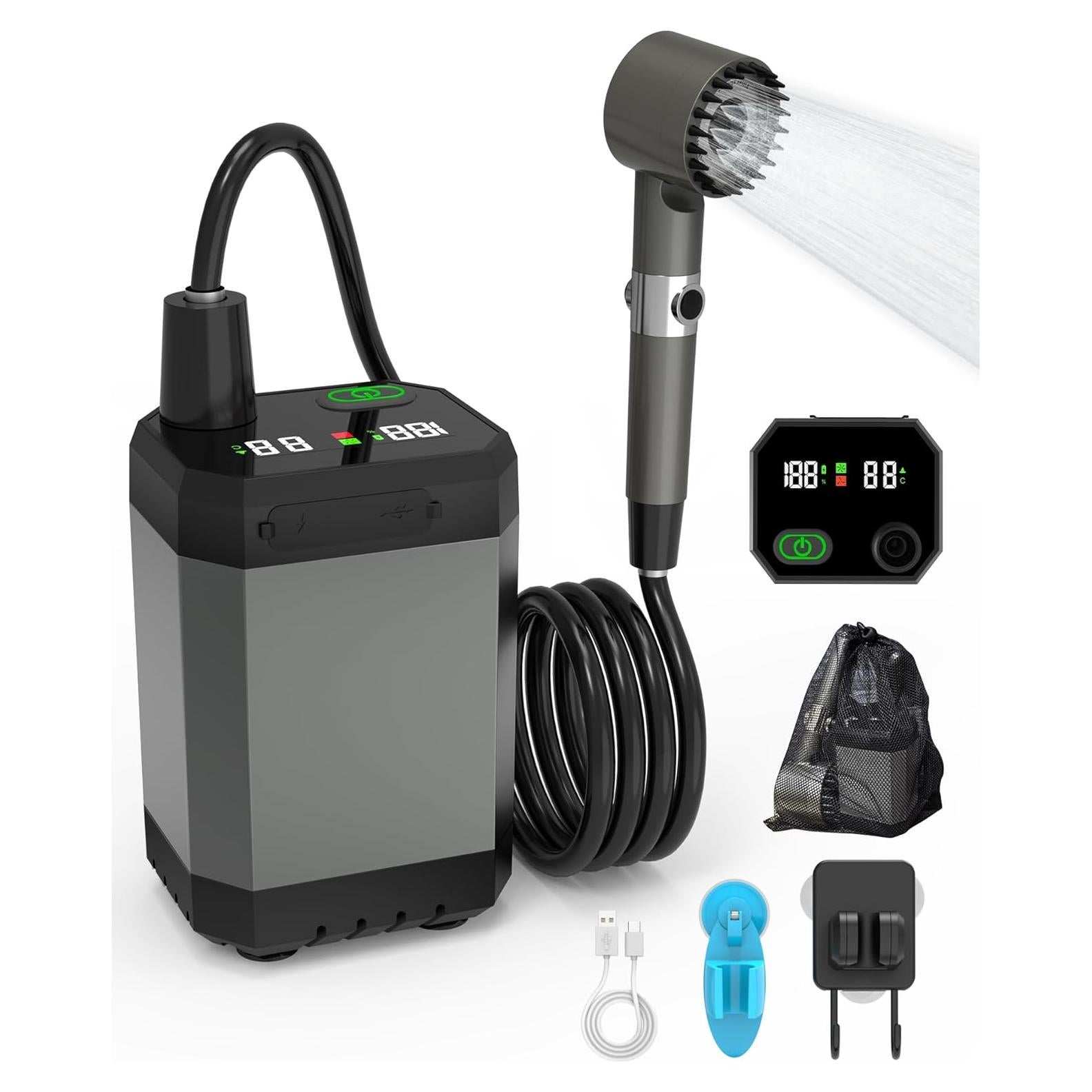 Ducha Portátil INSSISAIN HJS-1628 6000mAh IPX8 4 Modos