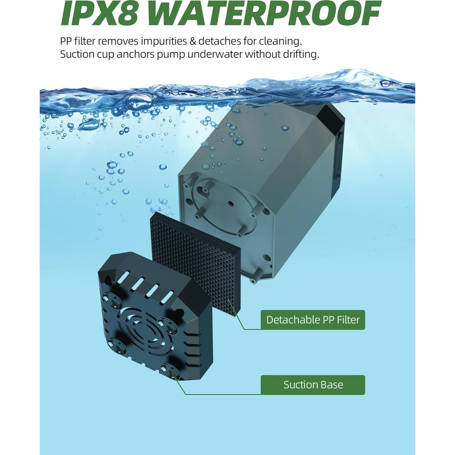 Ducha Portátil INSSISAIN HJS-1628 6000mAh IPX8 4 Modos