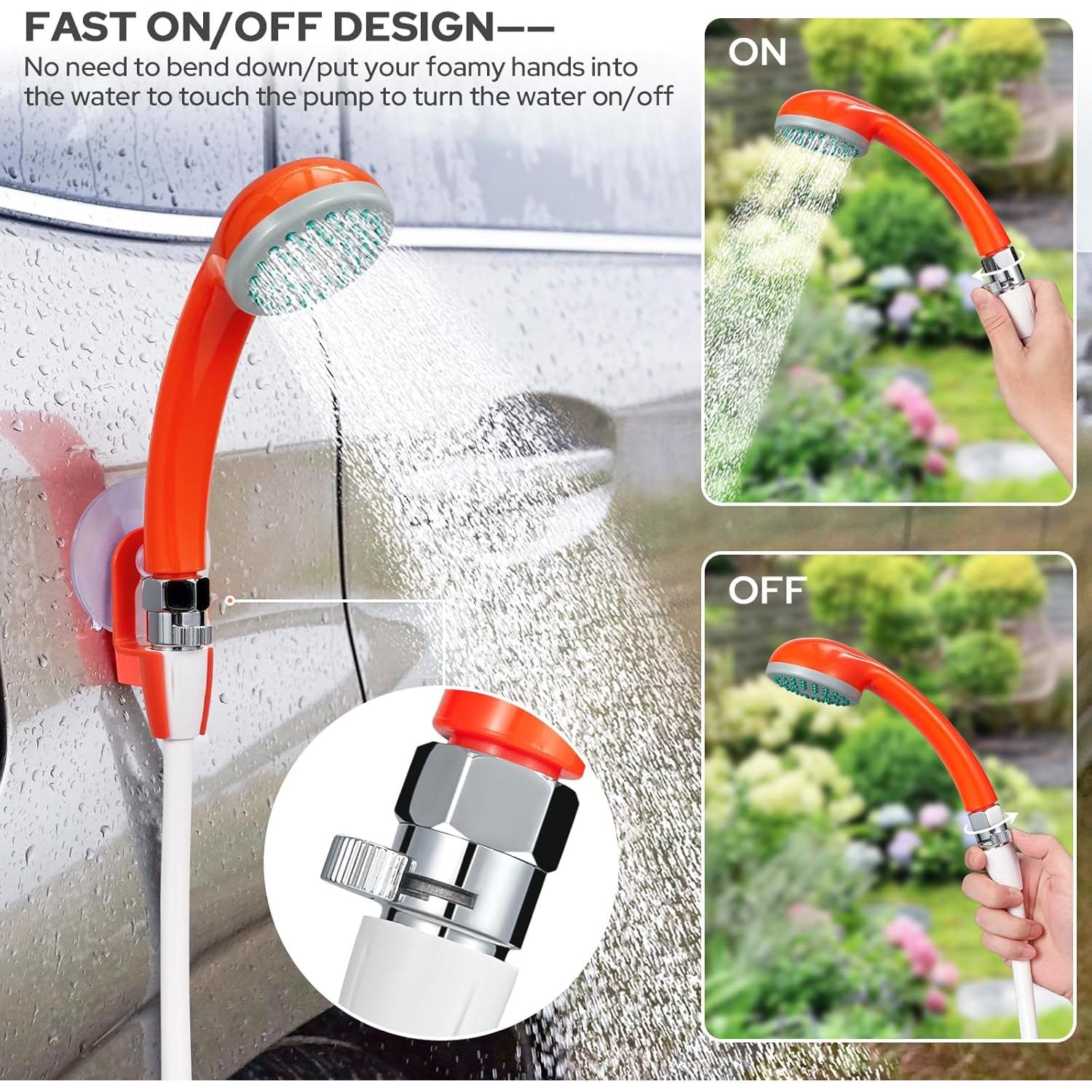 Ducha Portátil KEDSUM 4400mAh con Luz LED y USB C