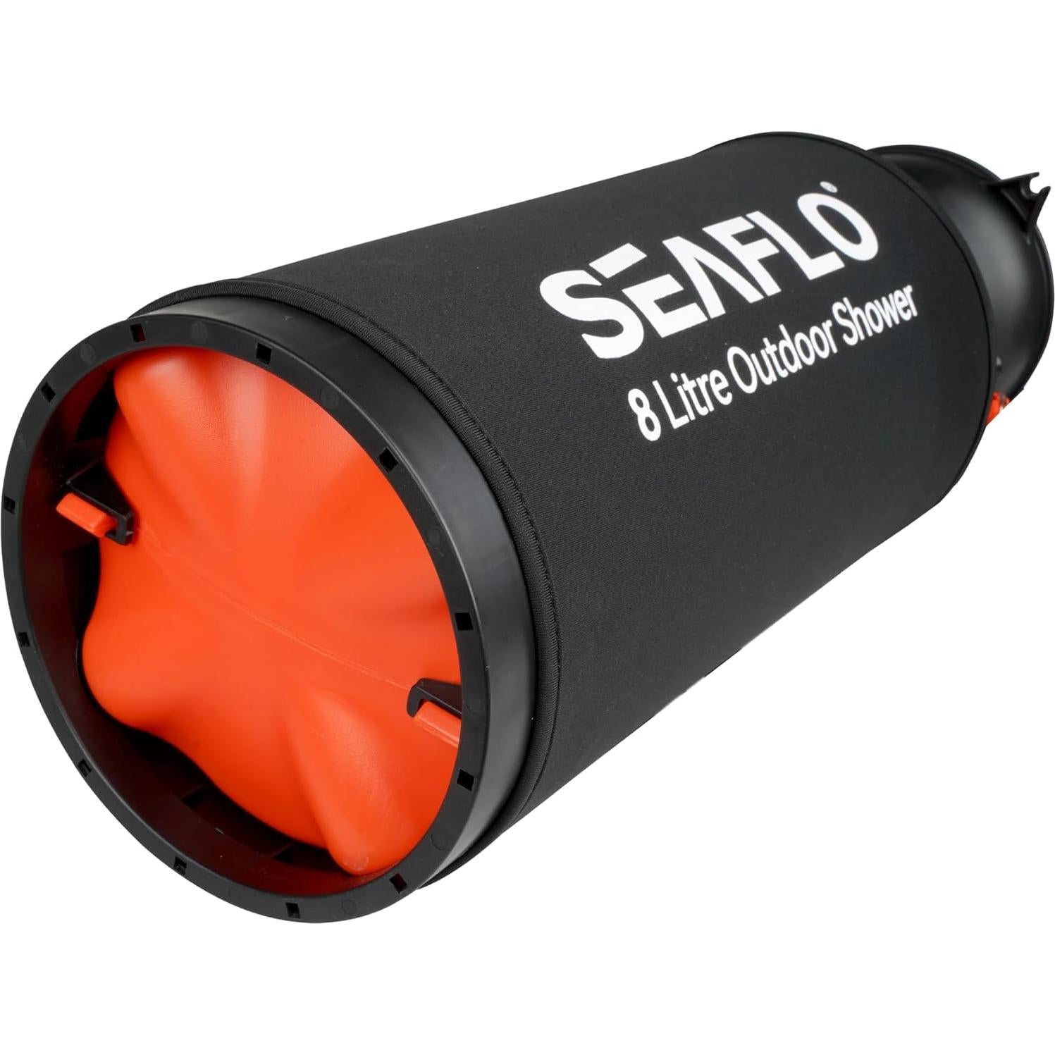 SEAFLO 2 Gallon (8L) Portable Outdoor Camping Shower- 7 Spray Modes! High Pressure Handheld Showerhead, Thermal Insulation Bag for Beach Hiking Dog Car Garden Wash CE & ROHS Certified, 4-Year Warranty