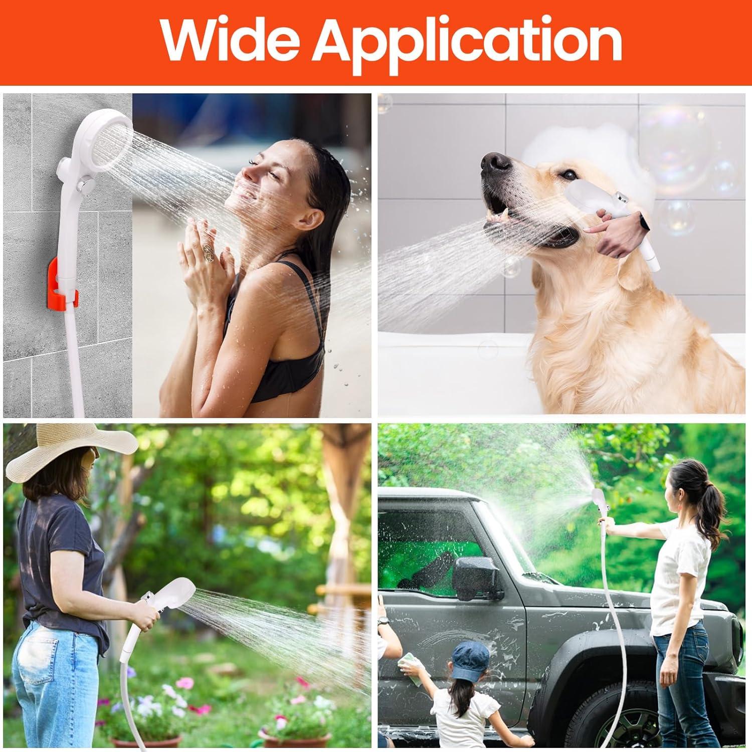 Ducha de Camping Portátil MarvinnanSlyke 2000W 7800mAh LED