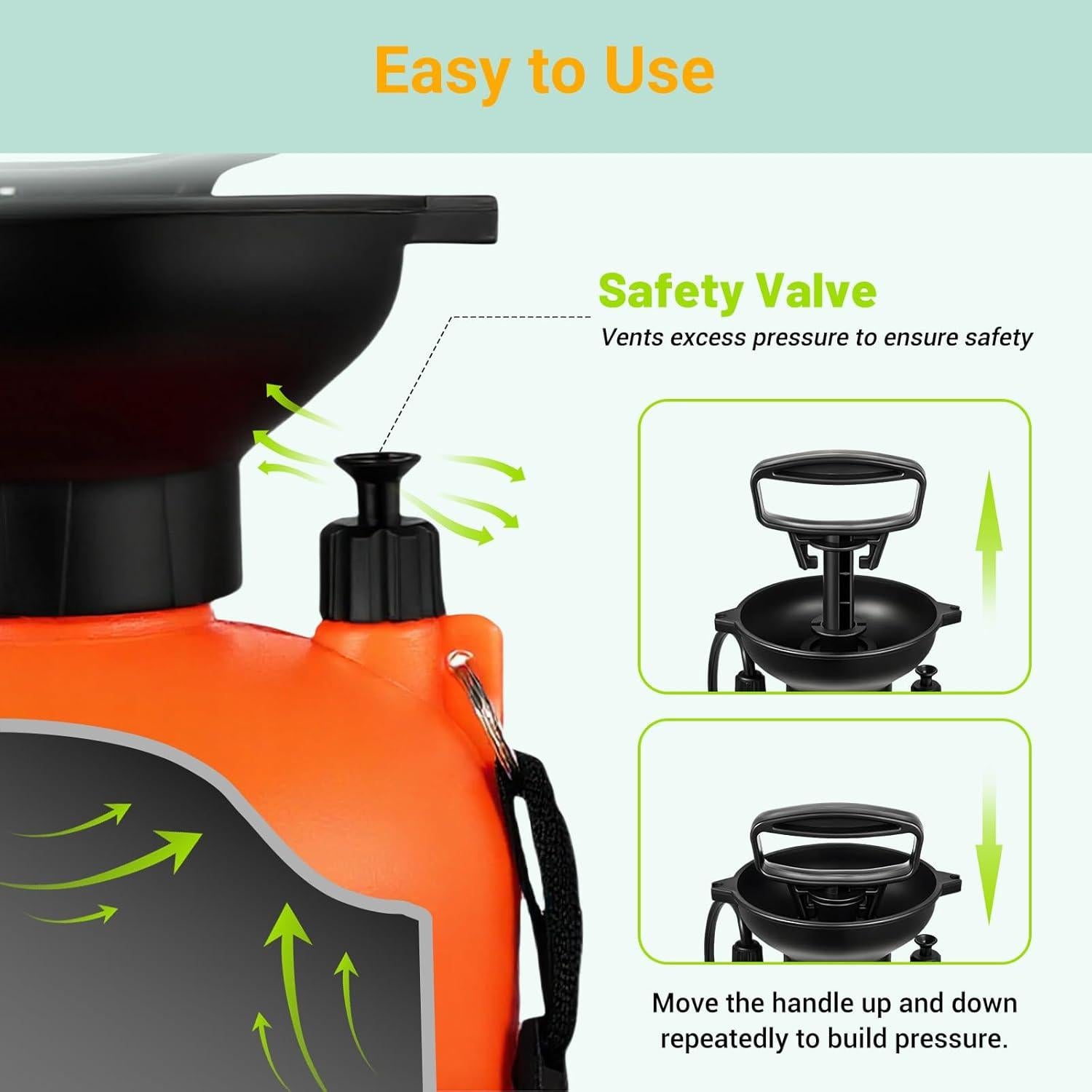 Ducha Portátil Hurmovae 8L Naranja - 10 Modos de Rocío