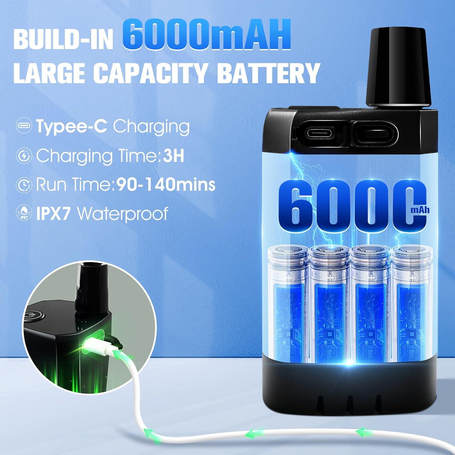 Ducha Portátil LanBlu HT2000W con Calentador 2000W para Camping