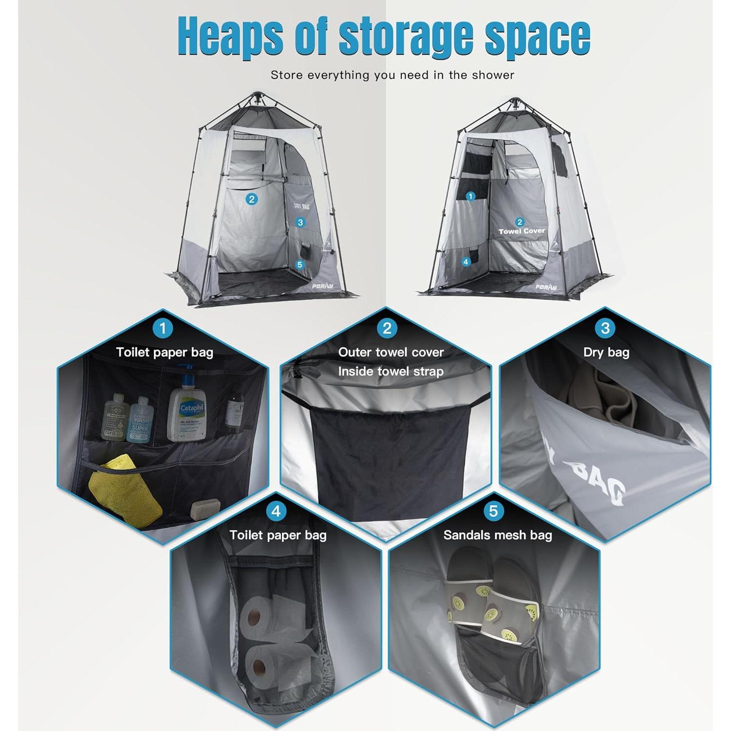 Tienda de Ducha Camping Deluxe porayhut SIG SHW 1 Persona