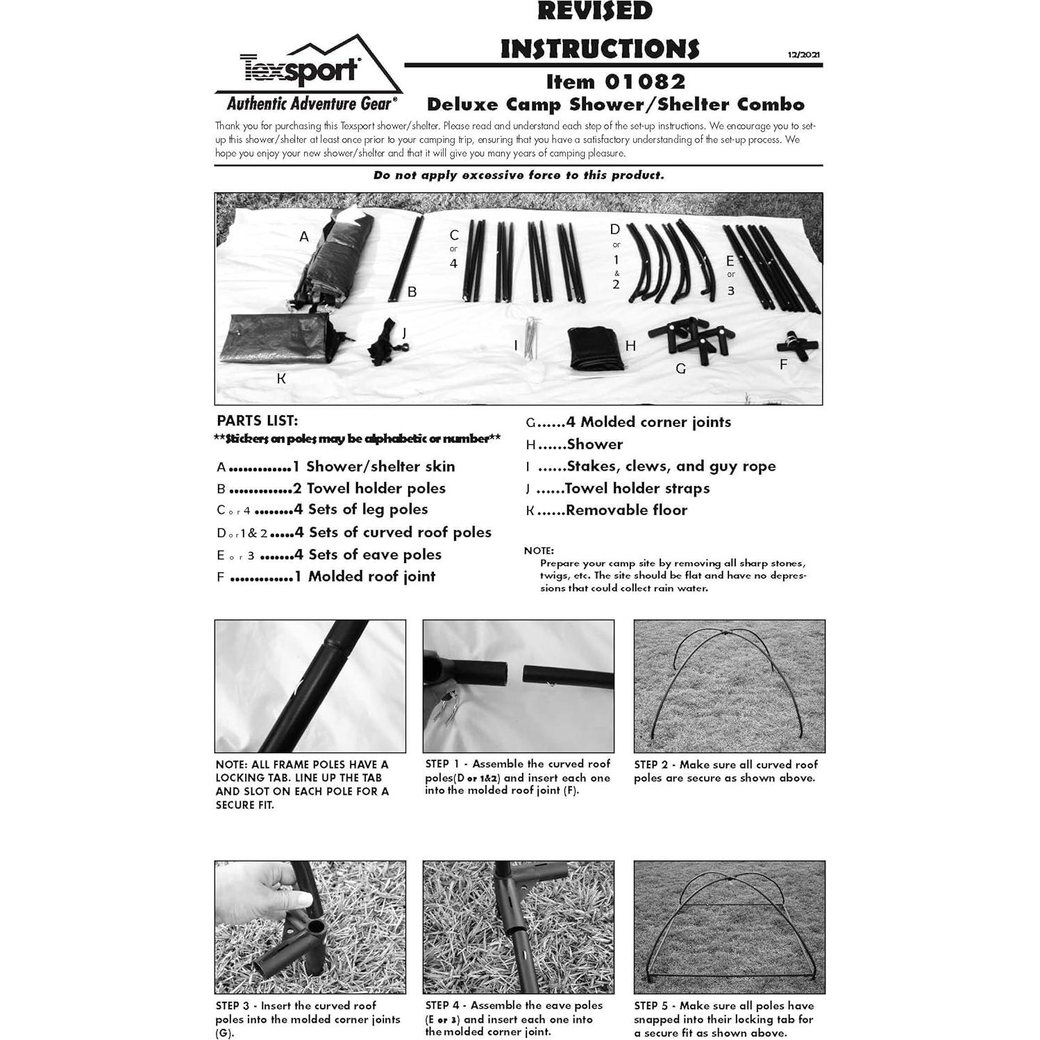 Ducha Portátil Texsport 01082 para Camping 5 Galones Gris
