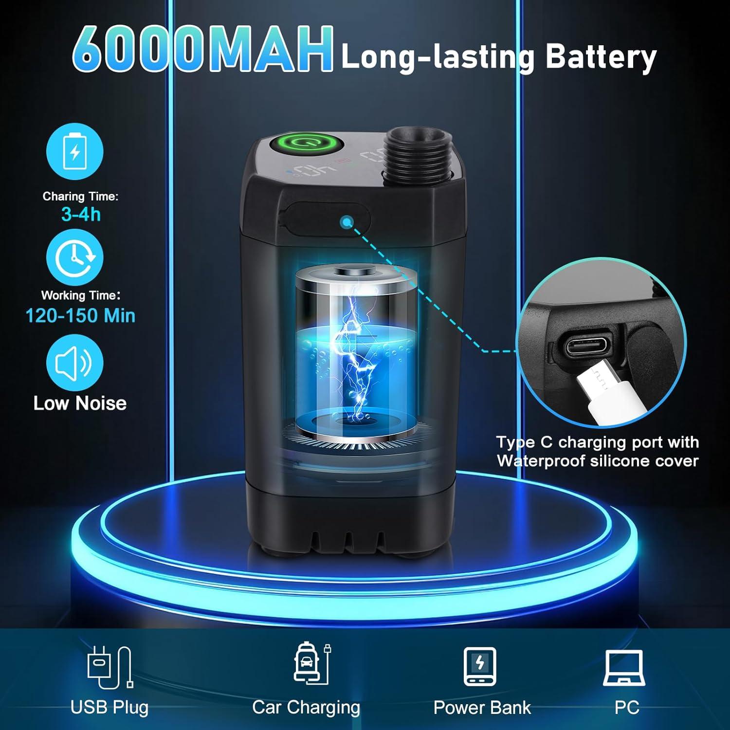 Ducha Portátil Camping Spopal 20L Recargable LED 4 Modos