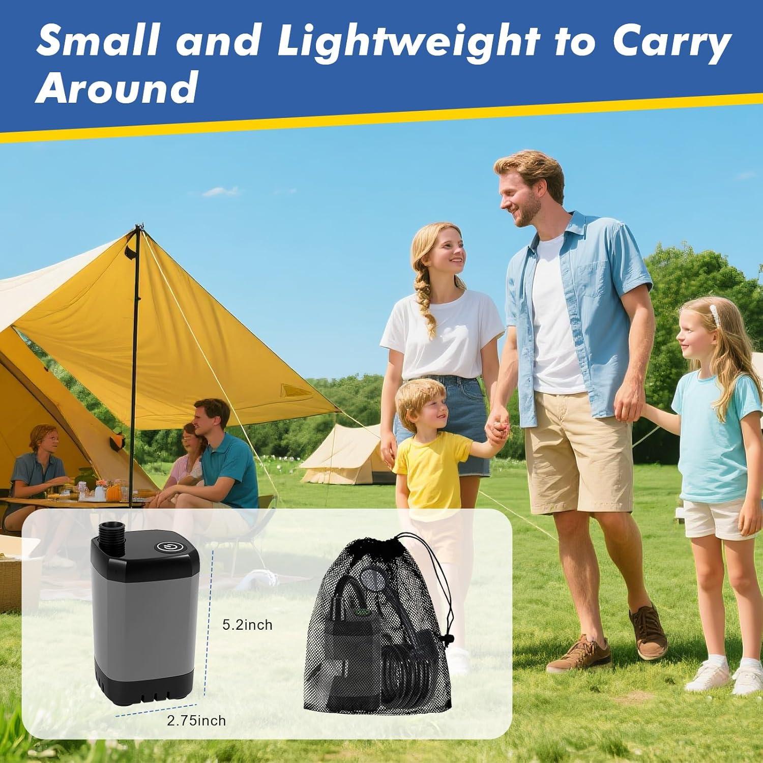 Ducha Portátil Fohil 6000mAh con Pantalla LED y 4 Modos