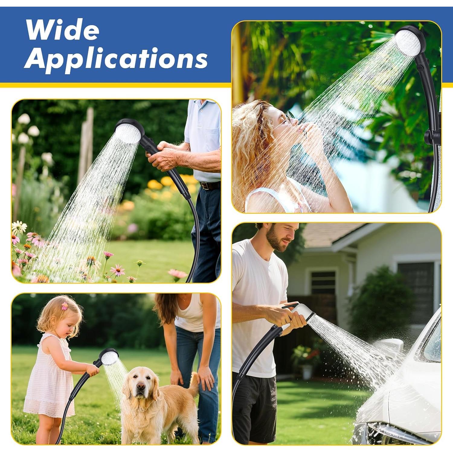 Ducha Portátil Fohil 6000mAh con Pantalla LED y 4 Modos