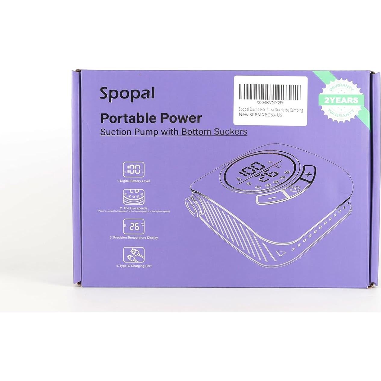 Ducha Portátil Spopal 8000mAh con Cubo Plegable 20L