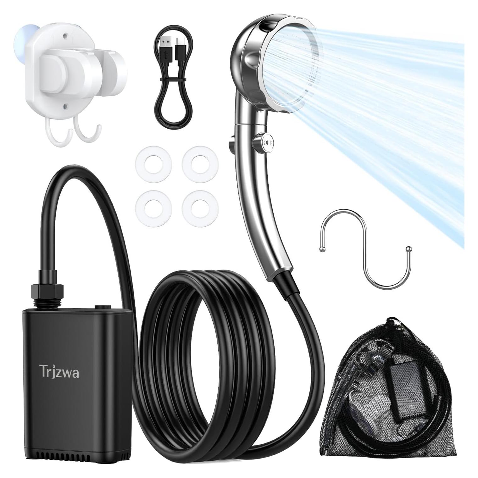 Ducha Portátil TRJZWA 2600mAh para Camping y Jardín