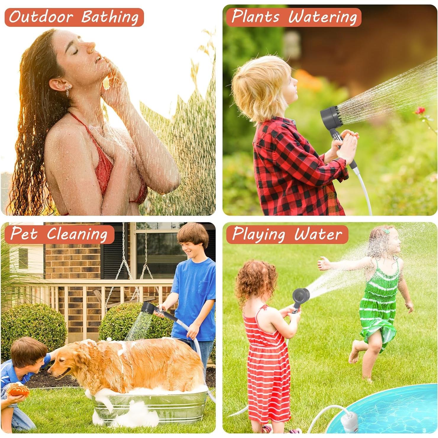 Kit de Ducha Portátil Luzsuave LY-C-US-0421 con LED y 20L