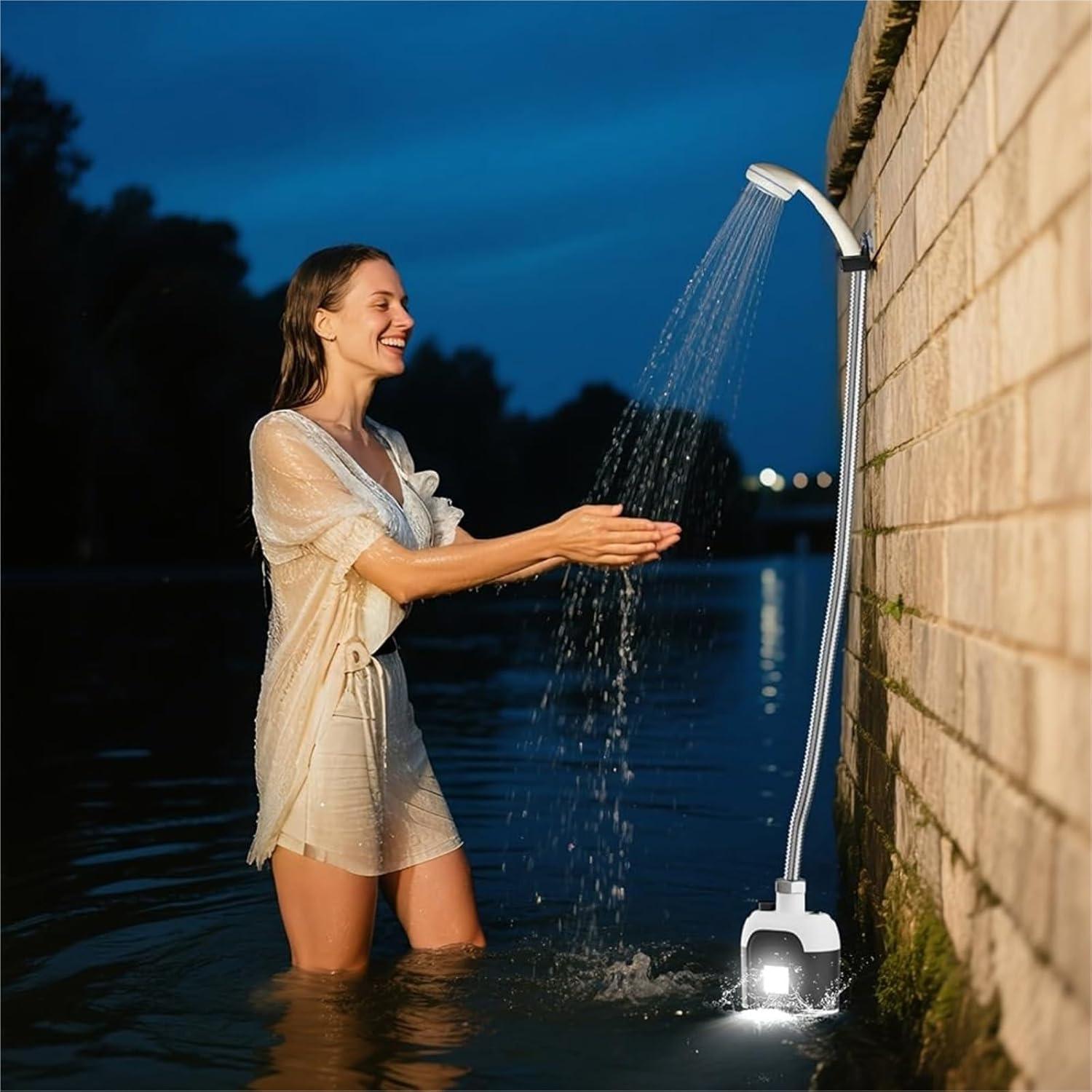 Ducha Portátil Recargable Genérico 2200mAh con Flujo Ajustable