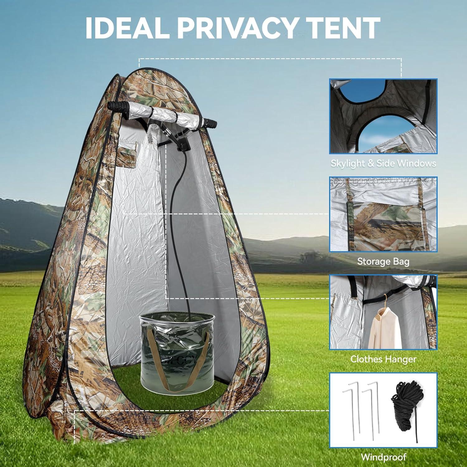 Ducha Portátil SYECCY con Calentador 1500W y Carpa 25L