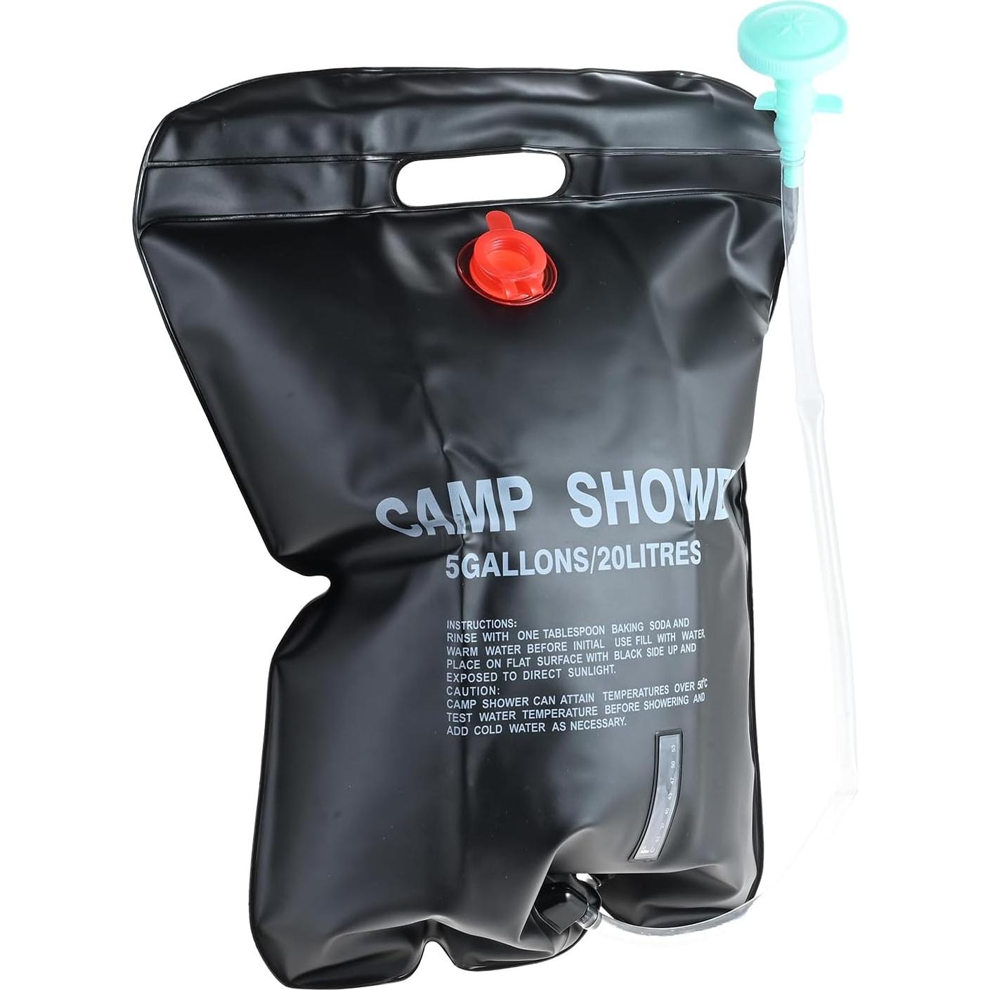 Bolsa de Ducha Solar MUXSAM 20L con Manguera y Cabezal Ajustable