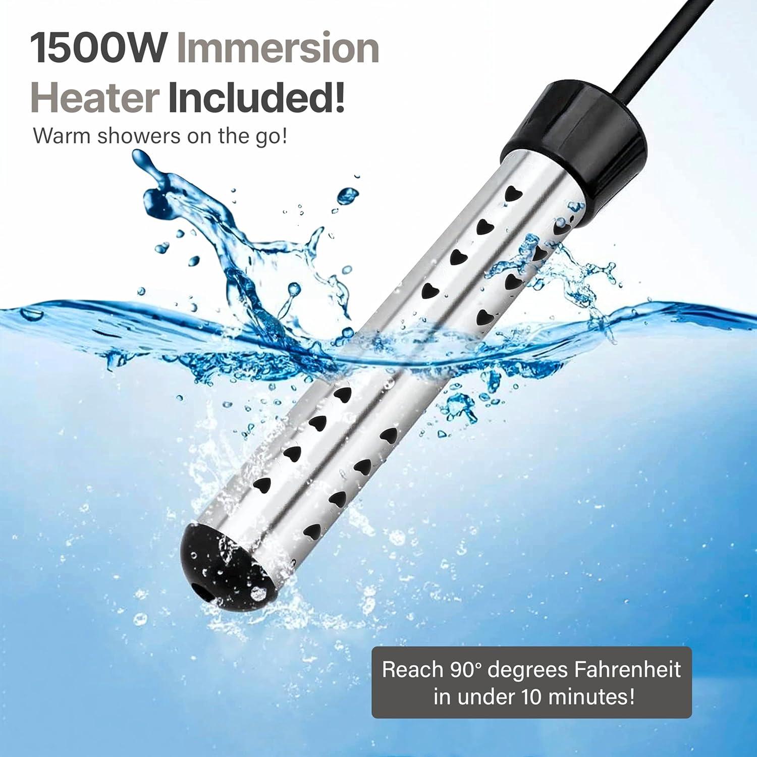 Ducha Portátil Eléctrica Reneshew con Calentador 1500W