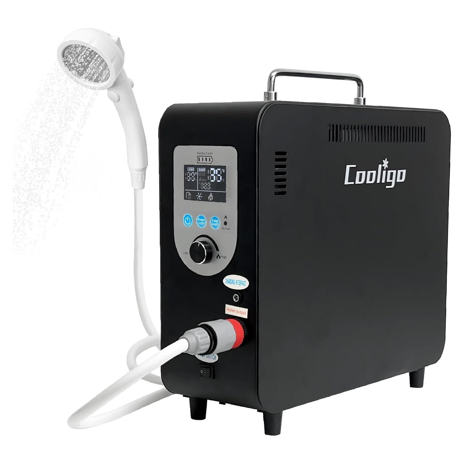 Calentador de Agua Portátil COOLIGO 40,900 BTU Ducha Camping