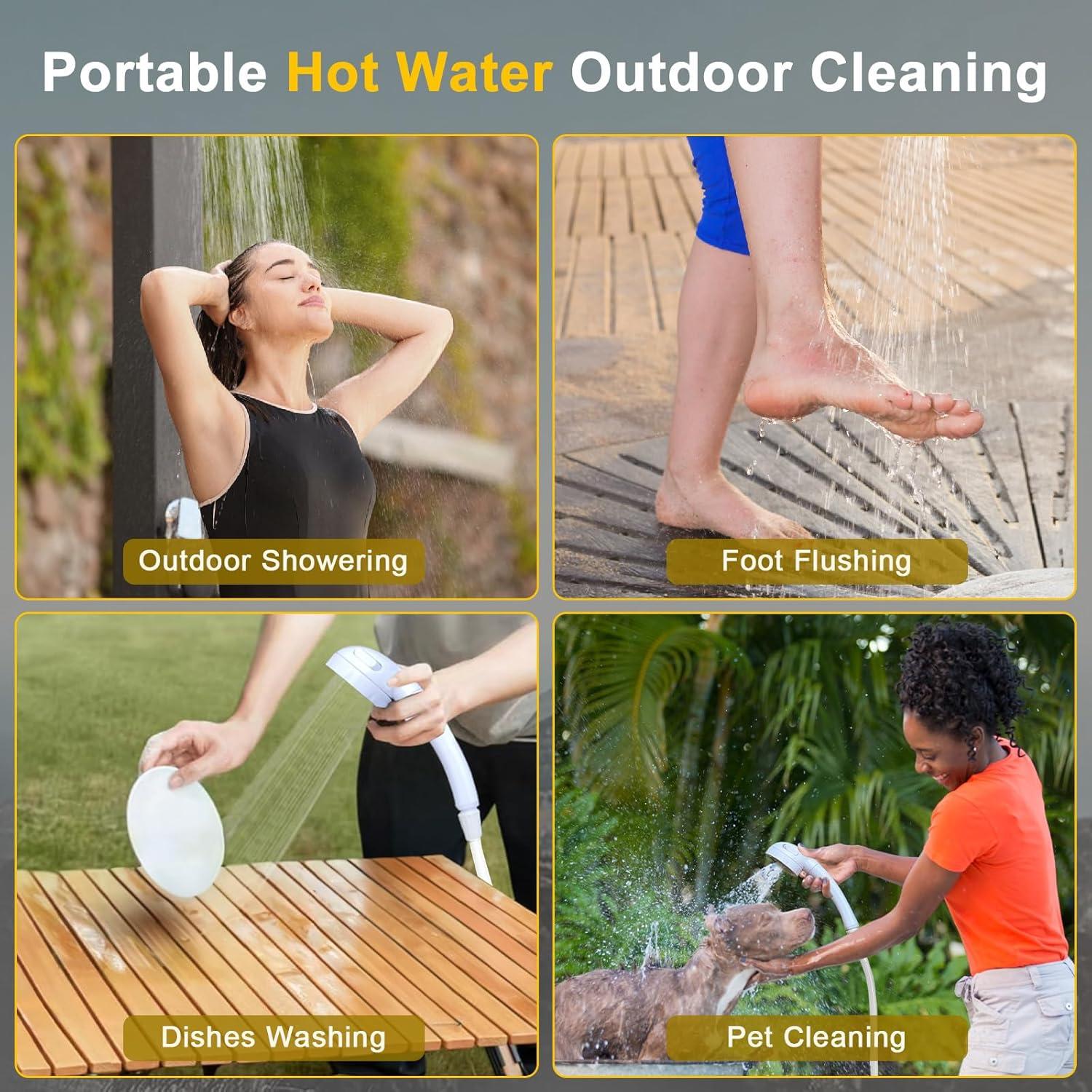 Calentador de Agua Portátil COOLIGO 40,900 BTU Ducha Camping