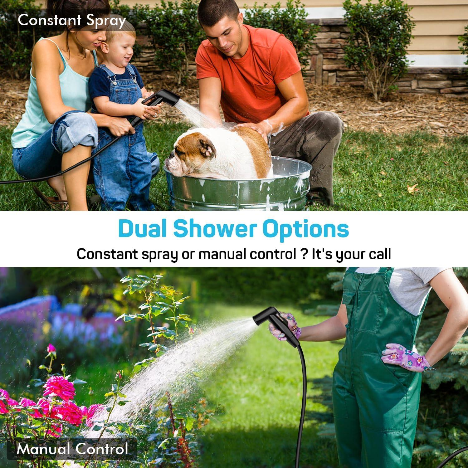 Ducha Portátil para Camping DR.PREPARE 15L con Bomba Recargable