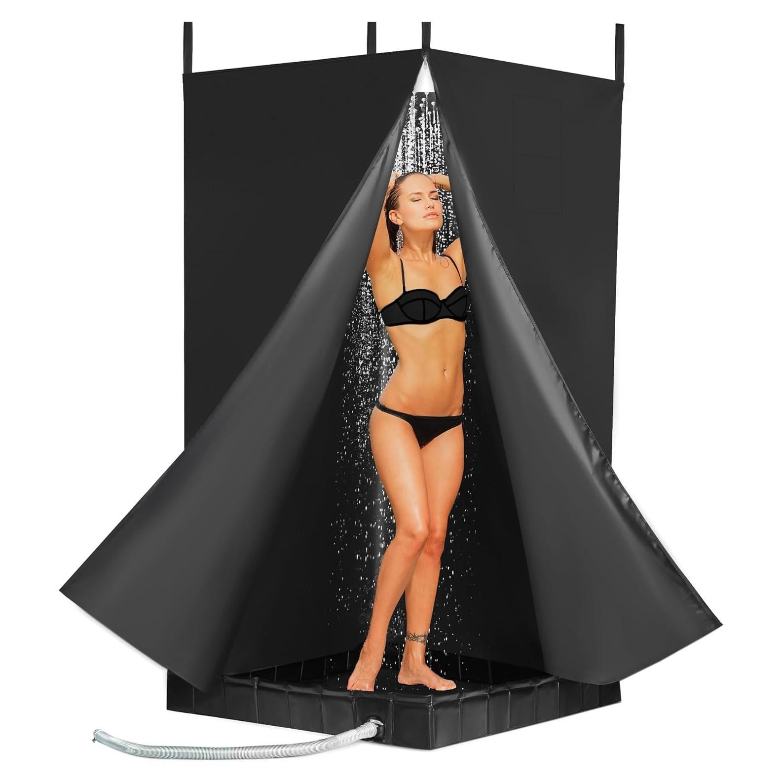 Carpa de Privacidad MABOZOO con Pan de Ducha Plegable 190.5x99.1cm