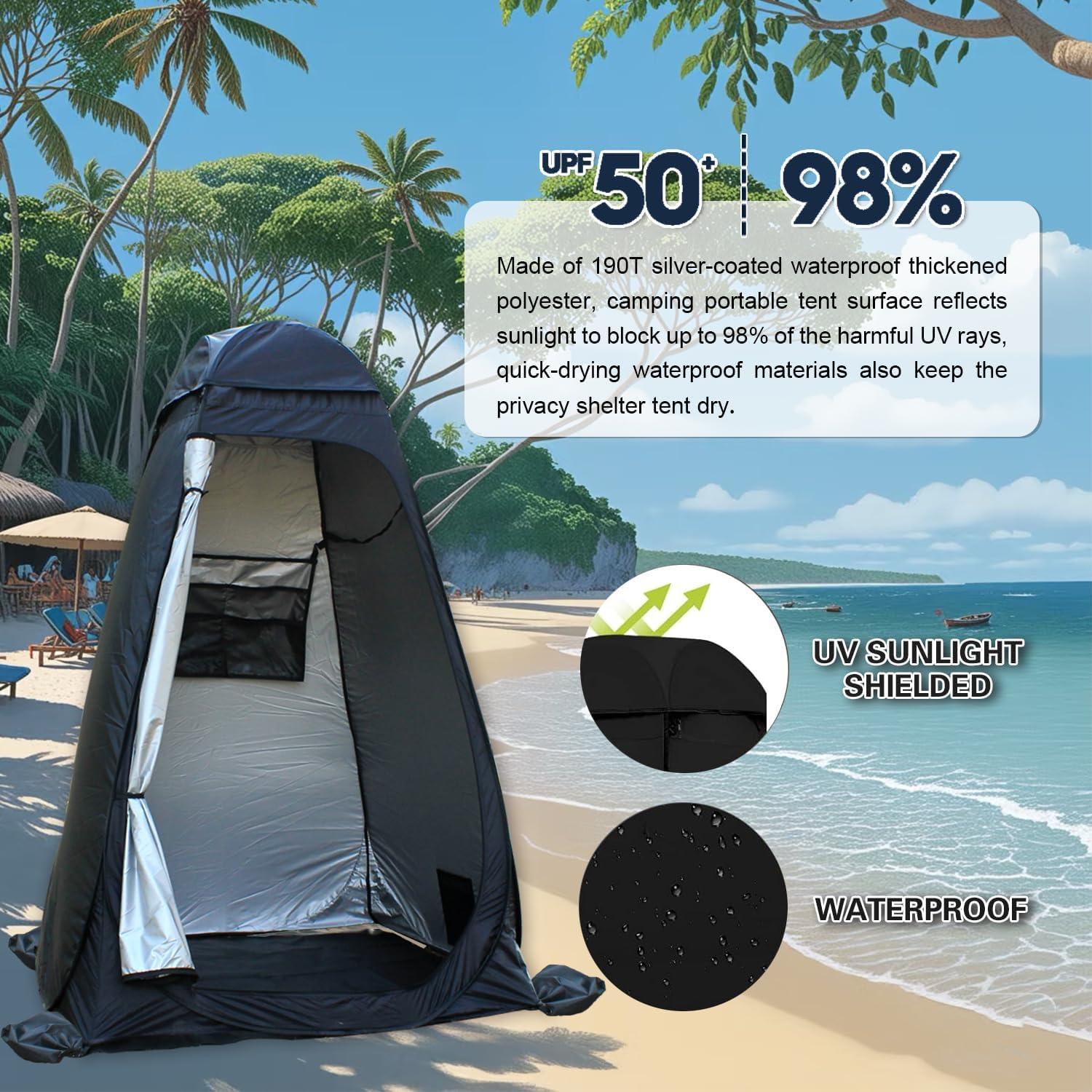 Tienda de Ducha Plegable PASBAS 120x120x190cm Resistente al Agua