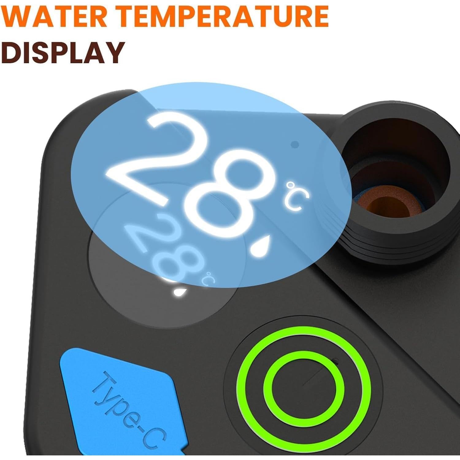 Ducha Portátil TEMPTIPS con Pantalla LED y Batería 5000mAh