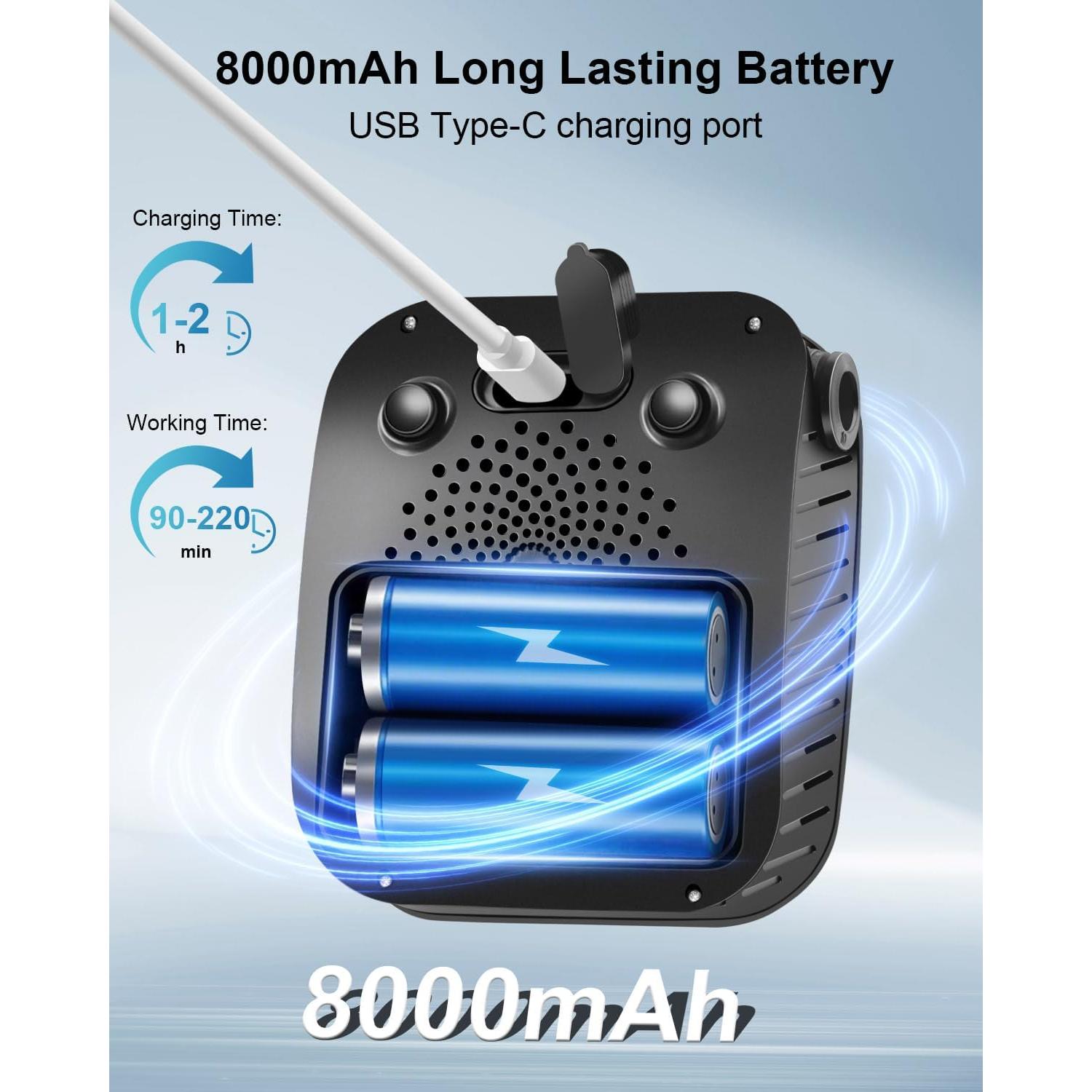 Ducha Portátil AUTOPkio 8000mAh 10L/min 5 Modos LED IPX8