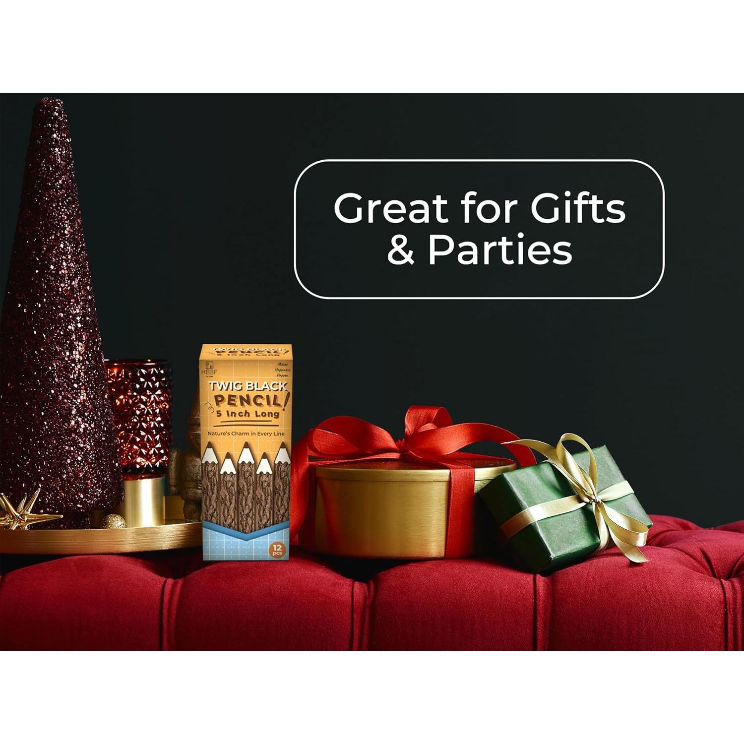 Lápices de Madera BSIRI Rústicos de 12 Unidades para Decoración