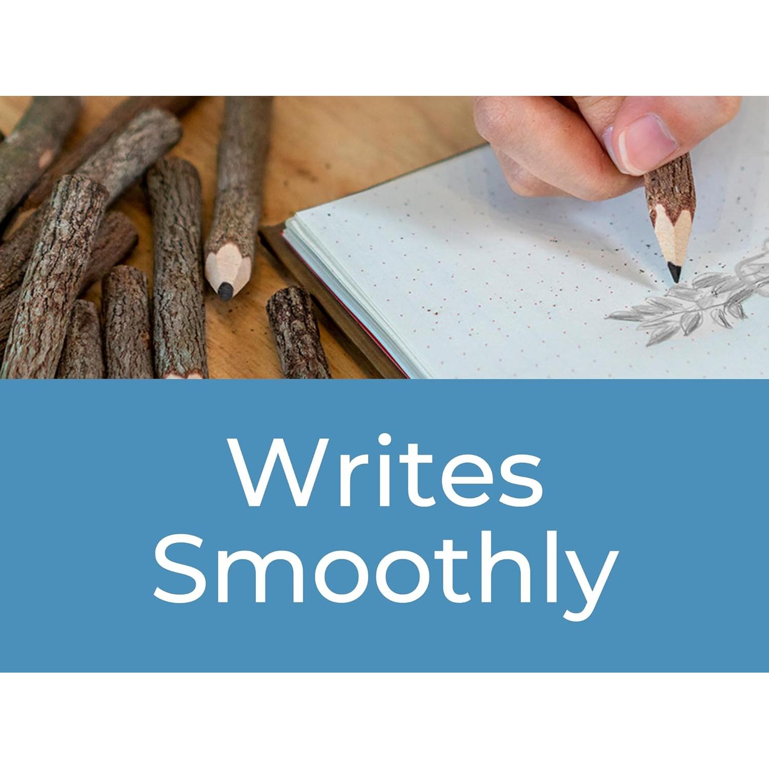 Lápices de Madera BSIRI Rústicos de 12 Unidades para Decoración