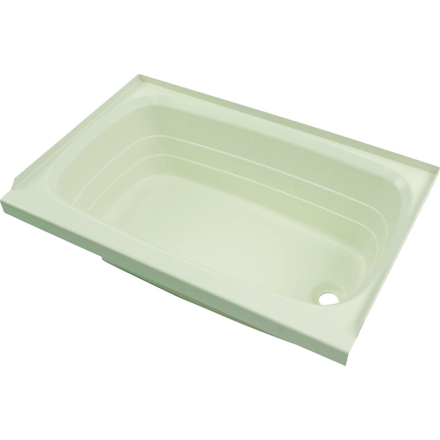 Bañera Lippert 61x91 cm Acrílico ABS Parchment Drenaje Derecho