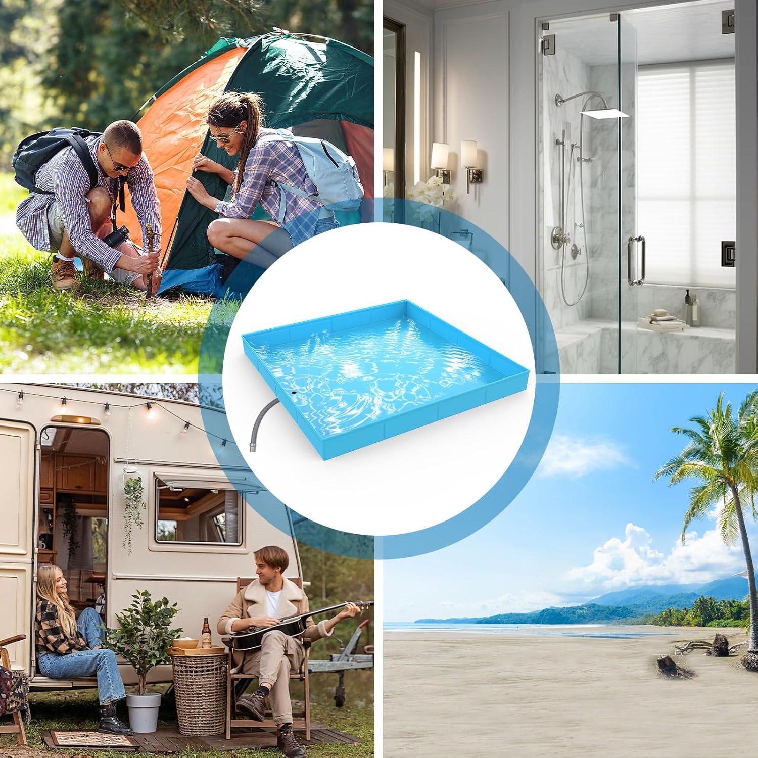 Base de Ducha Portátil ANTEQI HW-006 PVC 101.6x101.6cm