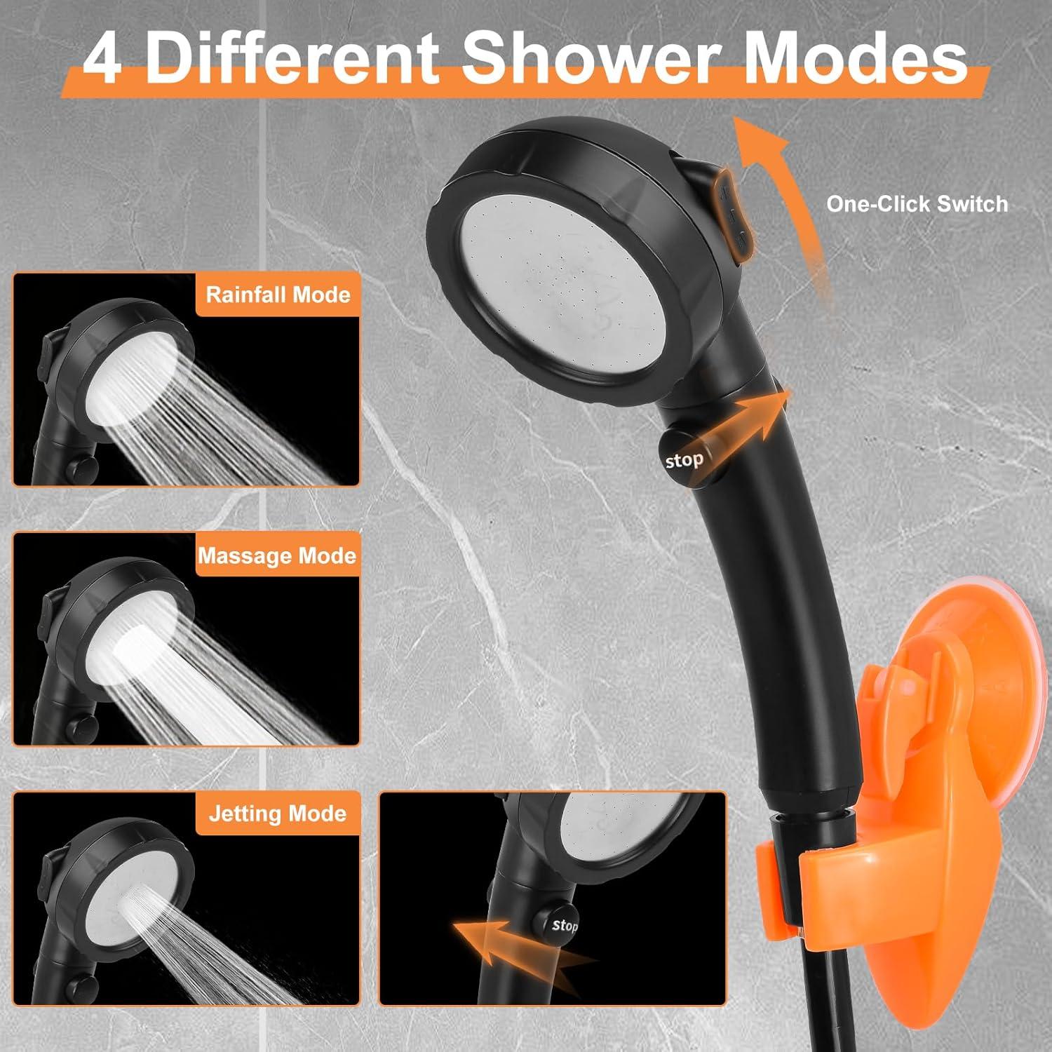 Ducha Portátil Luxsego 7800mAh Recargable con Pantalla LED