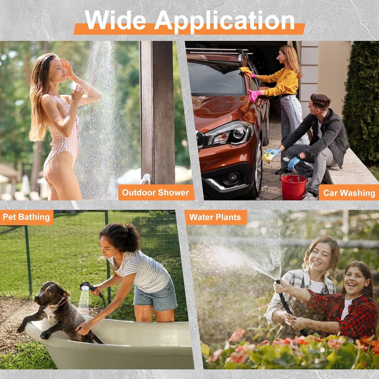 Ducha Portátil Luxsego 7800mAh Recargable con Pantalla LED