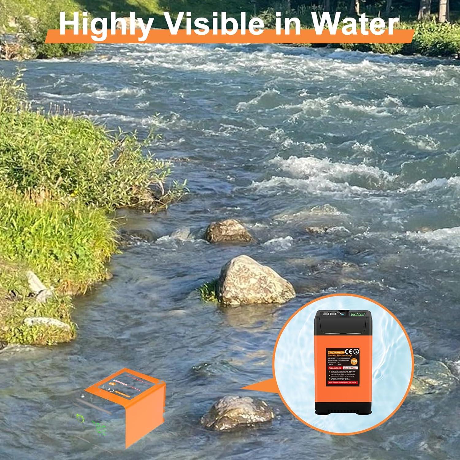 Ducha Portátil Luxsego 7800mAh Recargable con Pantalla LED