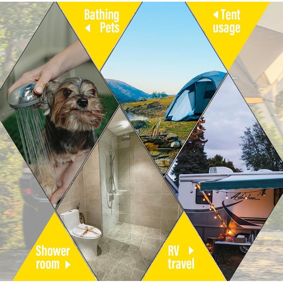 Base de Ducha Portátil Socpuro 104 cm Plegable con Drenaje