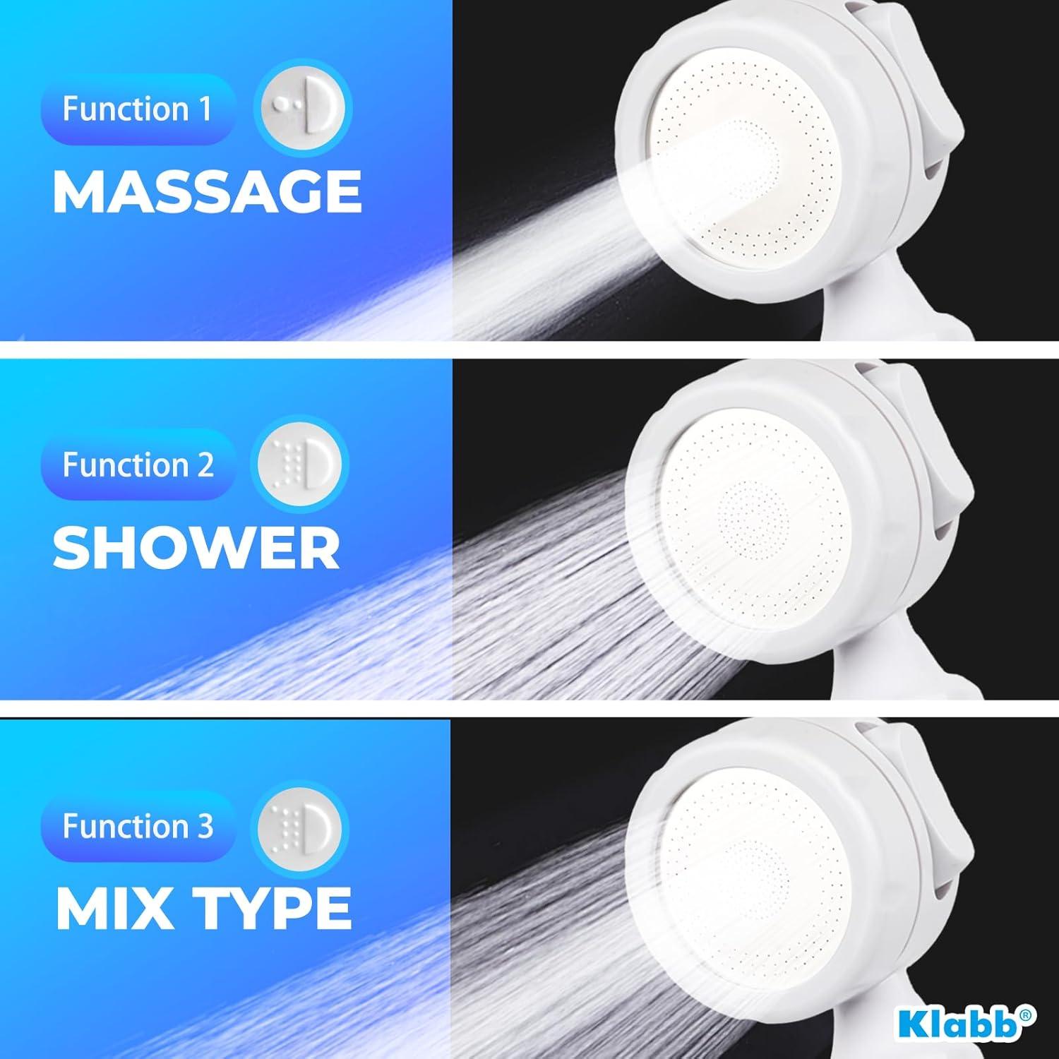 Kit de Ducha Portátil Klabb TS-01 con Filtros Reemplazables