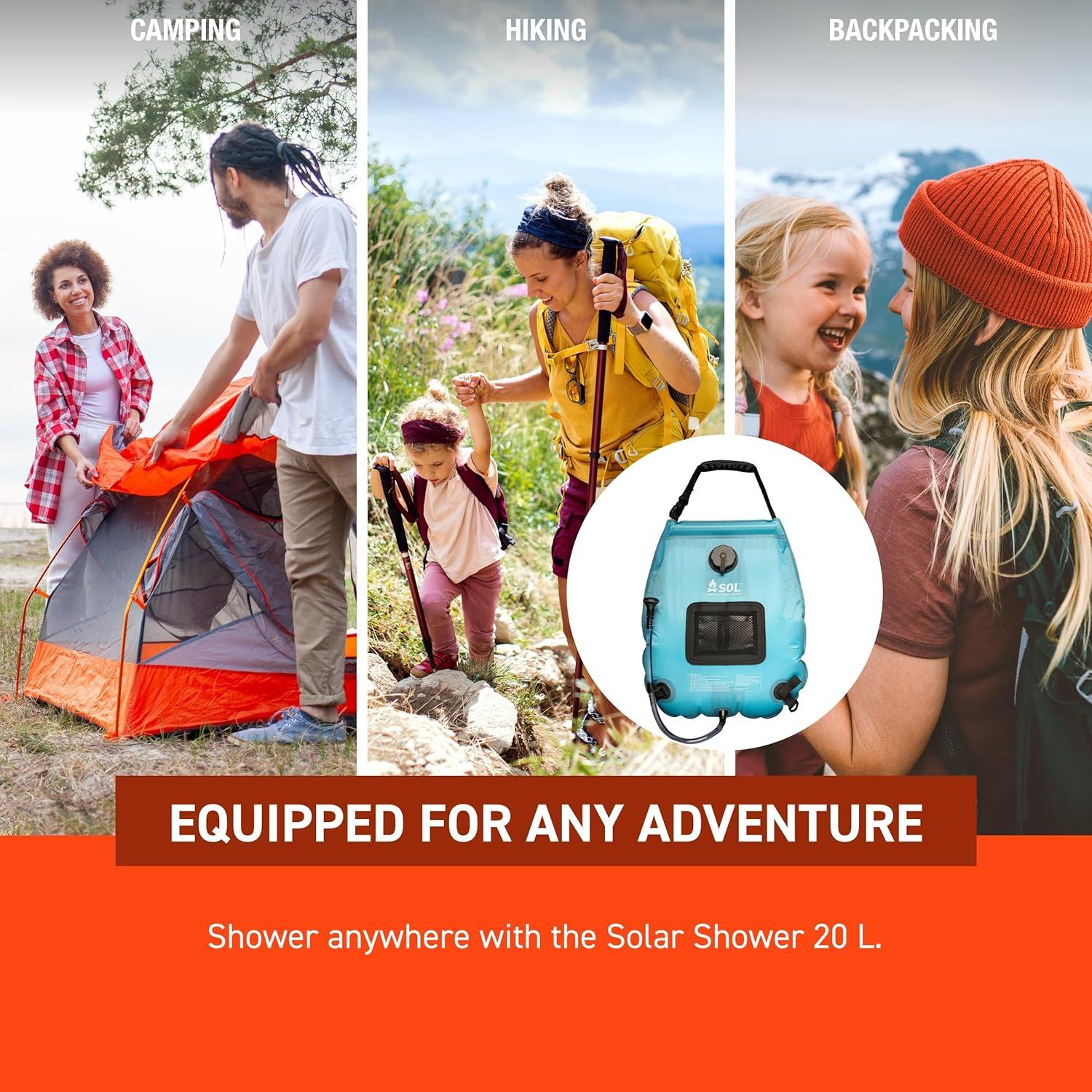 Ducha Solar Camping 20L S.O.L. Sobrevivir al Aire Libre