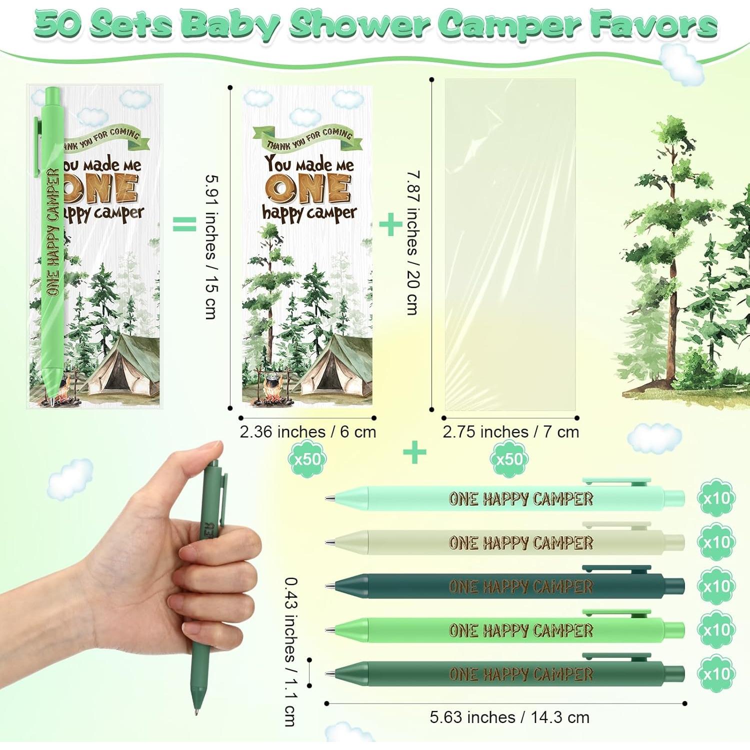 Set de Fiesta One Happy Camper 50 Bolígrafos y Tarjetas