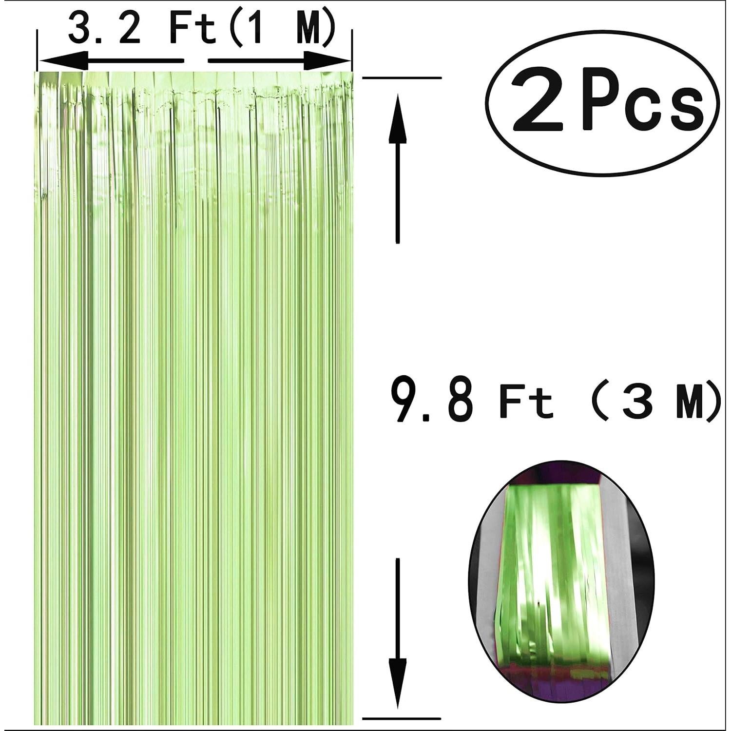 Cortinas de Flecos de Papel de Aluminio Verde JUICY MOOM 0.97m x 3m