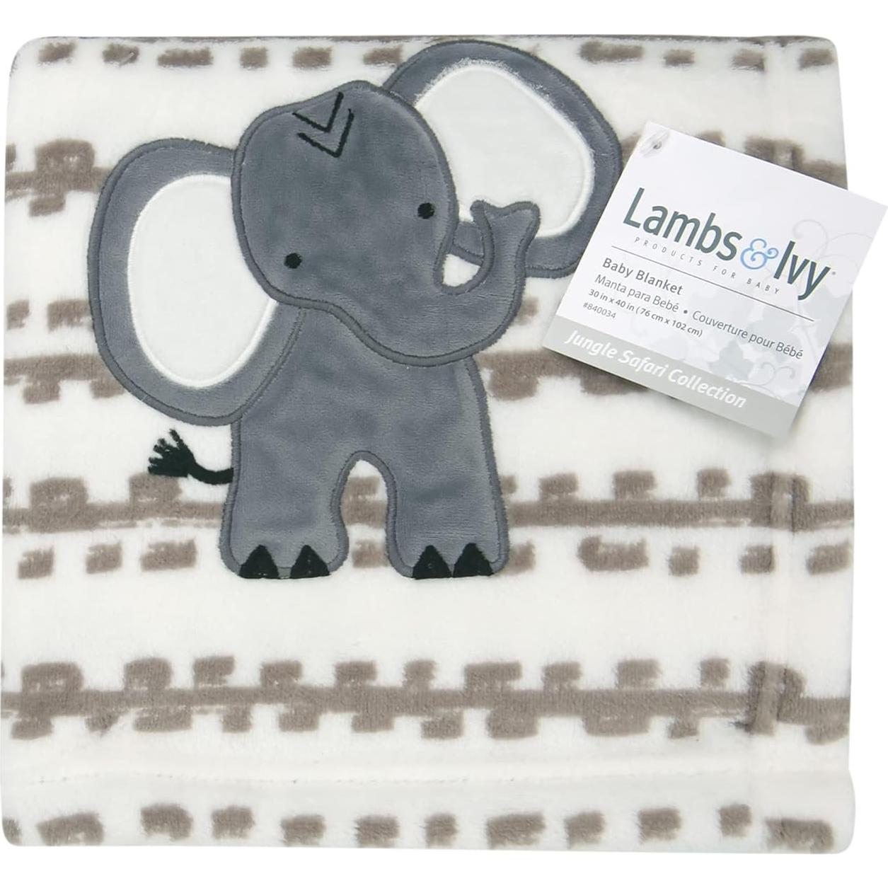 Manta de Minky Elefante Lambs & Ivy 76.2x101.6 cm Unisex