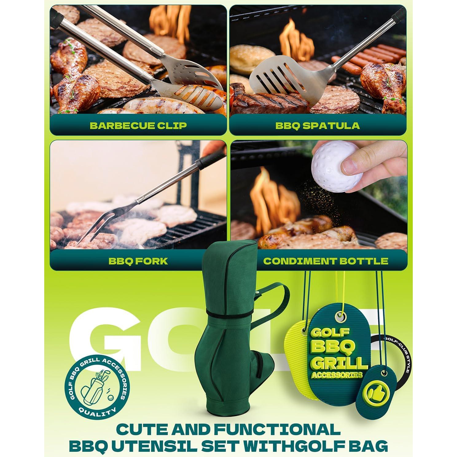 Set de Parrilla de Golf PARIGO 8 Piezas - Utensilios BBQ