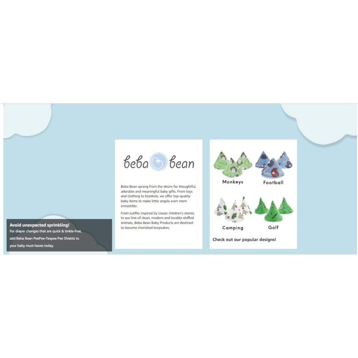 Teepees de Orina Beba Bean - Paquete de 5 Lavables para Bebés