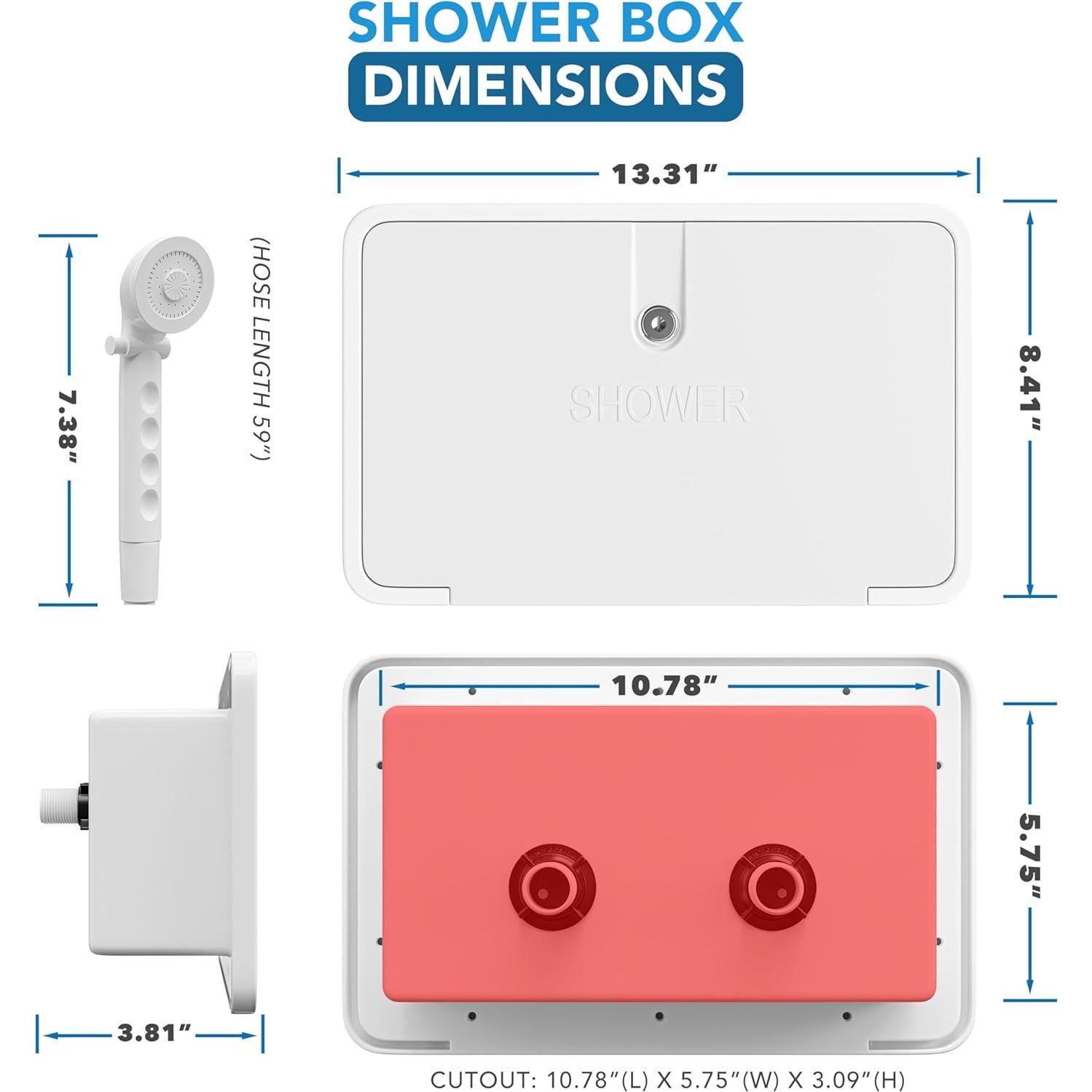 Kit de Ducha Exterior RV Leisure Coachworks Blanco 150 cm