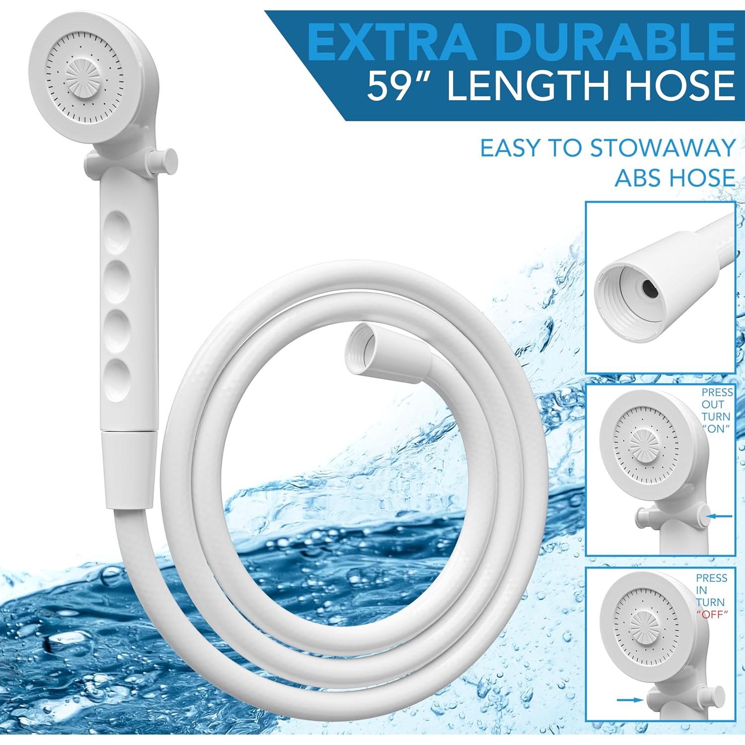 Kit de Ducha Exterior RV Leisure Coachworks Blanco 150 cm