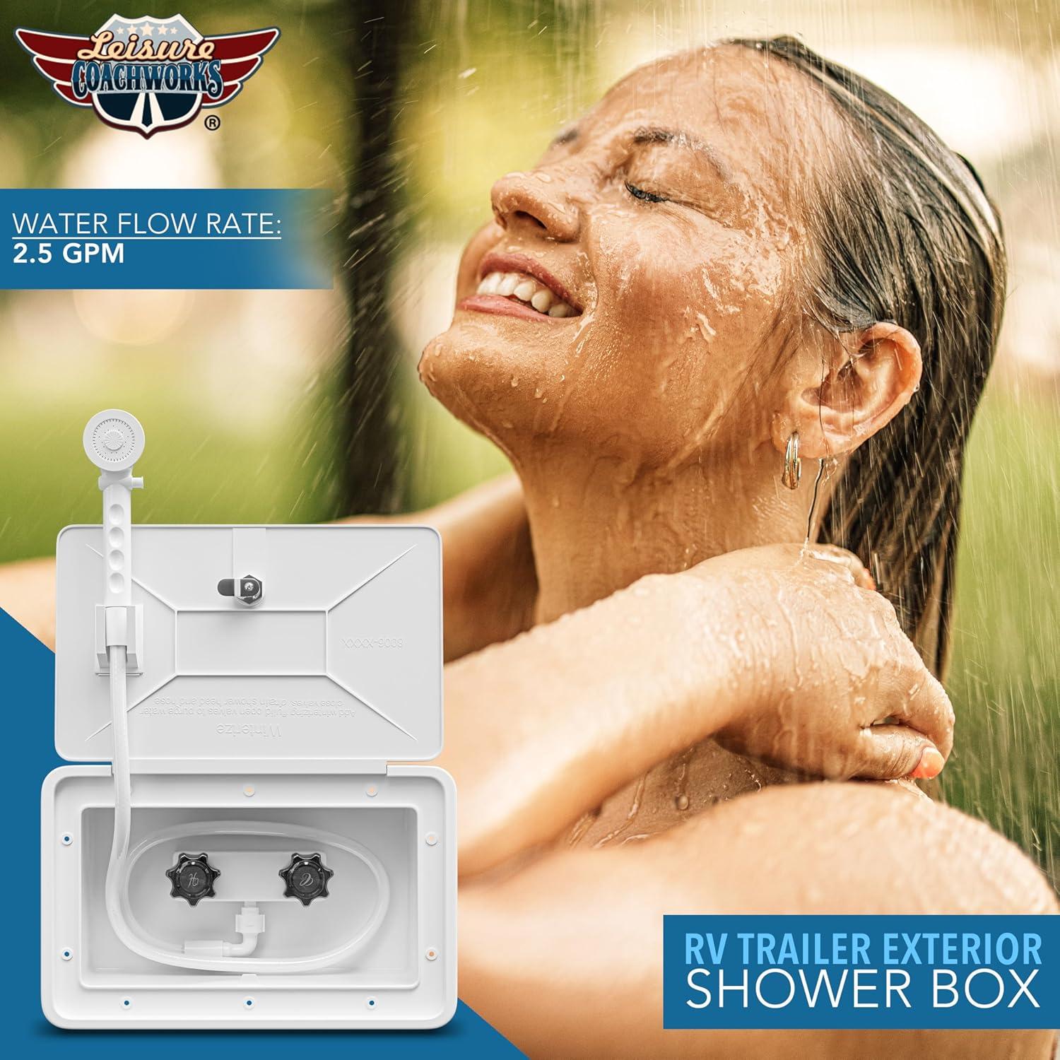 Kit de Ducha Exterior RV Leisure Coachworks Blanco 150 cm