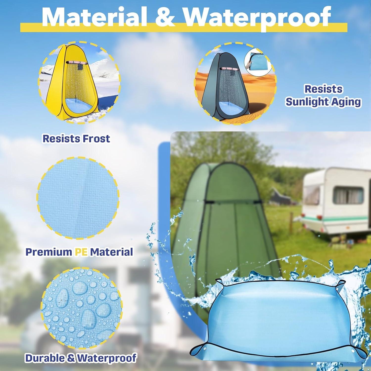 Alfombrilla de Ducha Plegable Stitokg 100x100 cm Impermeable