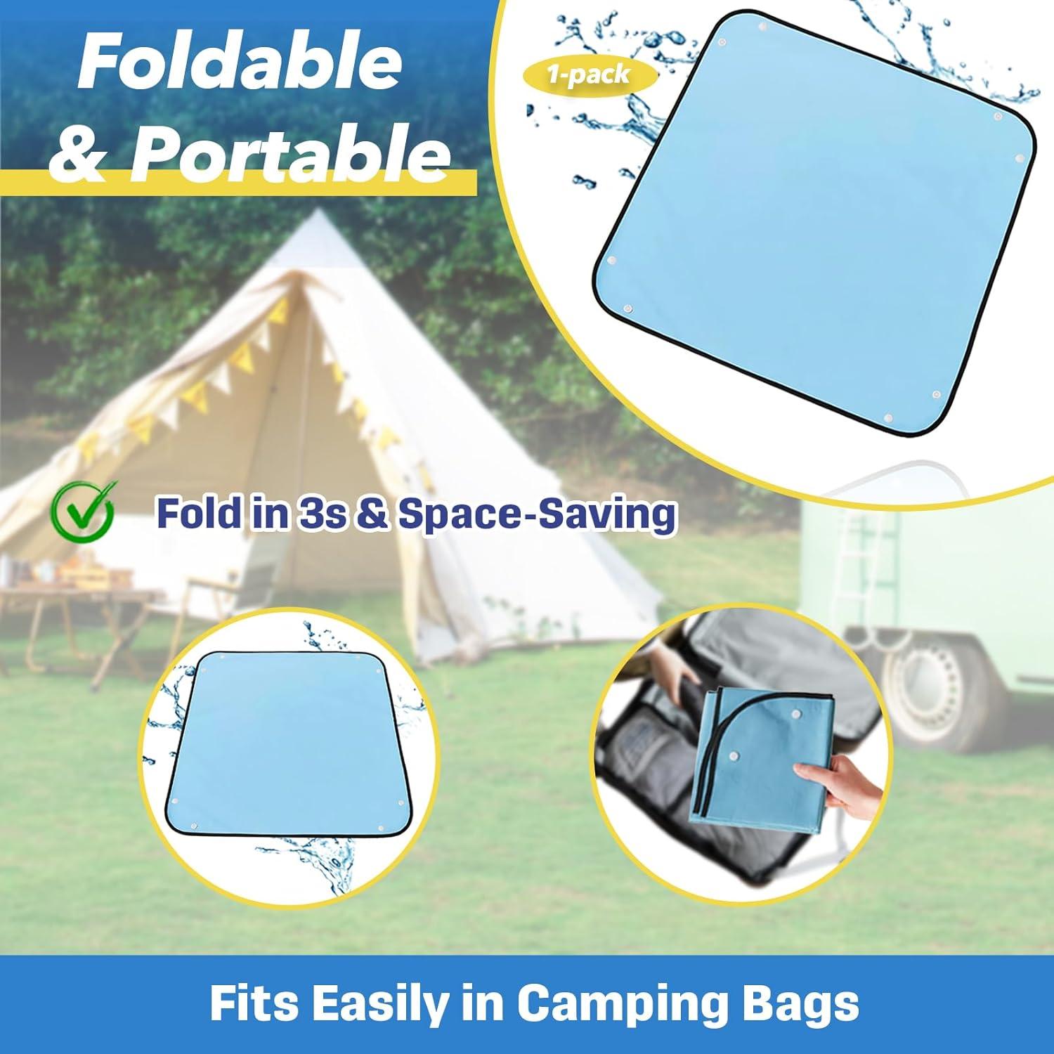 Alfombrilla de Ducha Plegable Stitokg 100x100 cm Impermeable