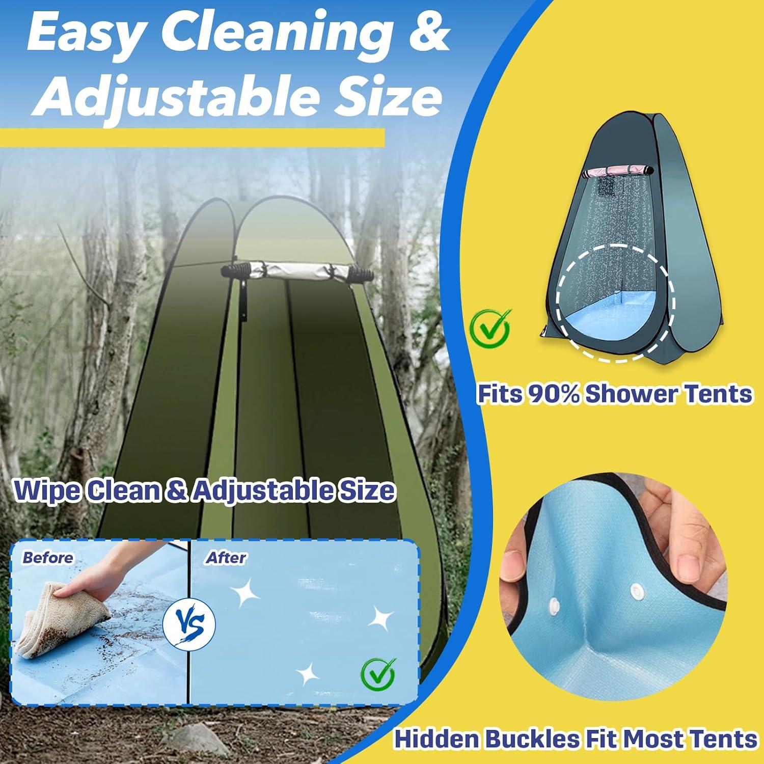 Alfombrilla de Ducha Plegable Stitokg 100x100 cm Impermeable