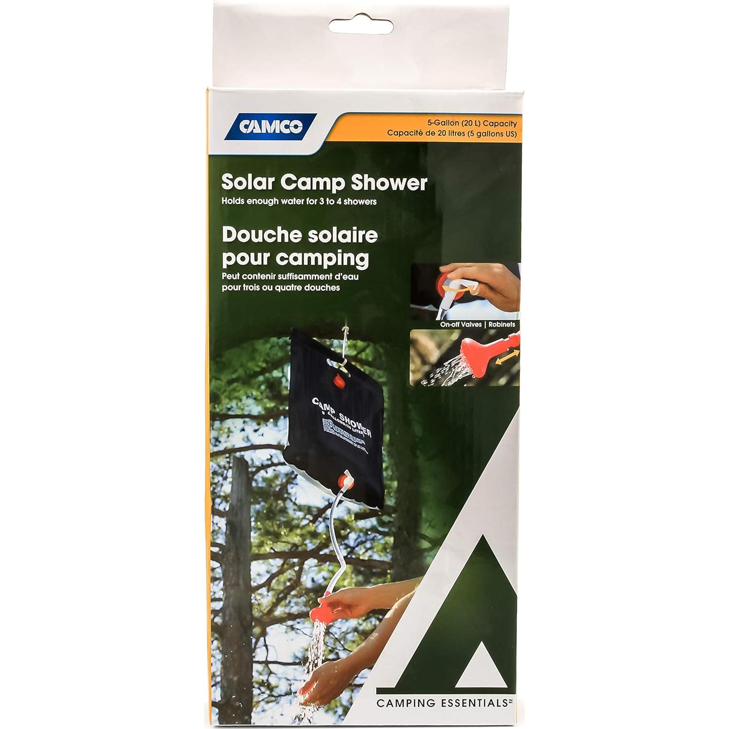 Ducha Solar Camco 5 Galones para Exteriores - Ideal Camping